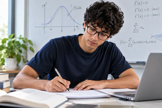 A learner exploring mathematics and analytical thinking
